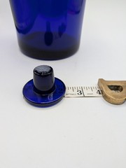 Chemist Apothecary Pharmacy Bottle Cobalt Blue 9.5” Glass Stopper Vintage