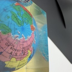 Vintage Glaxo Roche Pharmaceutical Acrylic Globe Paperweight See Details