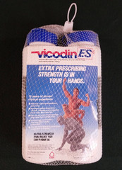 NOS Vintage 1980’s Pharmaceutical Promo Vicodin ES Water Bottle Dumbbells