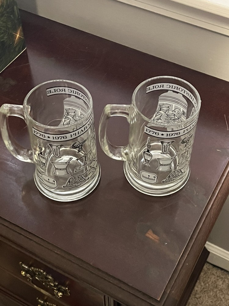 2 Pharmacy Mugs 1776-1976 200 year Pharmacy History
