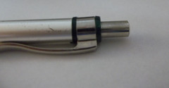 Fosamax Promotional Pen Mixed Metal w/Rubberized Grip–Medium Weight– Scratches