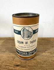 Vintage Strother Drug Cream Of Tarter Canister