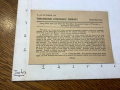 Original Vintage Card: Oct 1935 – Thrombosis, Coronary, Therapy – MERICK MEDIC