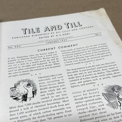 Tile And Till Magazine Eli Lilly And Company January 1939 Indianapolis Indiana