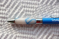 2 Heavy Metal Viagra Pens Blue Vien Marble Gripper ( New in Sleeve )