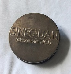 Vintage Sinequan Doxepin Drug Rep Brass Magnifying Glass