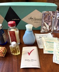 Rare VTG NY Catskills Hotel Hospitality Kit NOS 10 Mini Medicine Cabinet Items