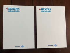 BEXTRA Tablets Advertising Notepads Two Pfizer Pads