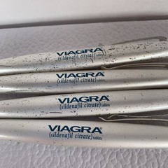 Viagra Heavy Metal Pen Pharma Drug Rep Collectible Pen Lot Of 5 Scratches workin