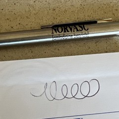 Vintage Rare Pharma Drug Rep Promo Norvasc Pen SILVER Metal Pen