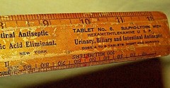 SULPHO LYTHIN RULER VINTAGE WOOD RULE LAINE CHEMICAL NY 12 INCH CM OBSTETRICAL.