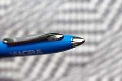 2 Heavy Metal Viagra Pens Blue Vien Marble Gripper ( New in Sleeve )
