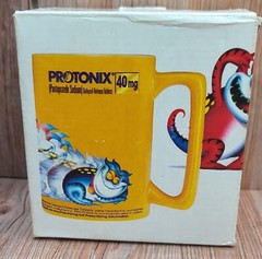 Protonix Coffee Cup Mug Heartburn Monsters Collectible Drug Rep Giveaway HTF