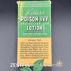 Vintage Kellers Poison Ivy Poison Oak Lotion Box 1950s Era Mid Century Medicine