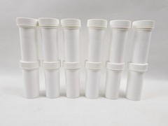 .5 (1/2) Oz White Plastic Ointment Container Jars With White Caps Lot Of 12