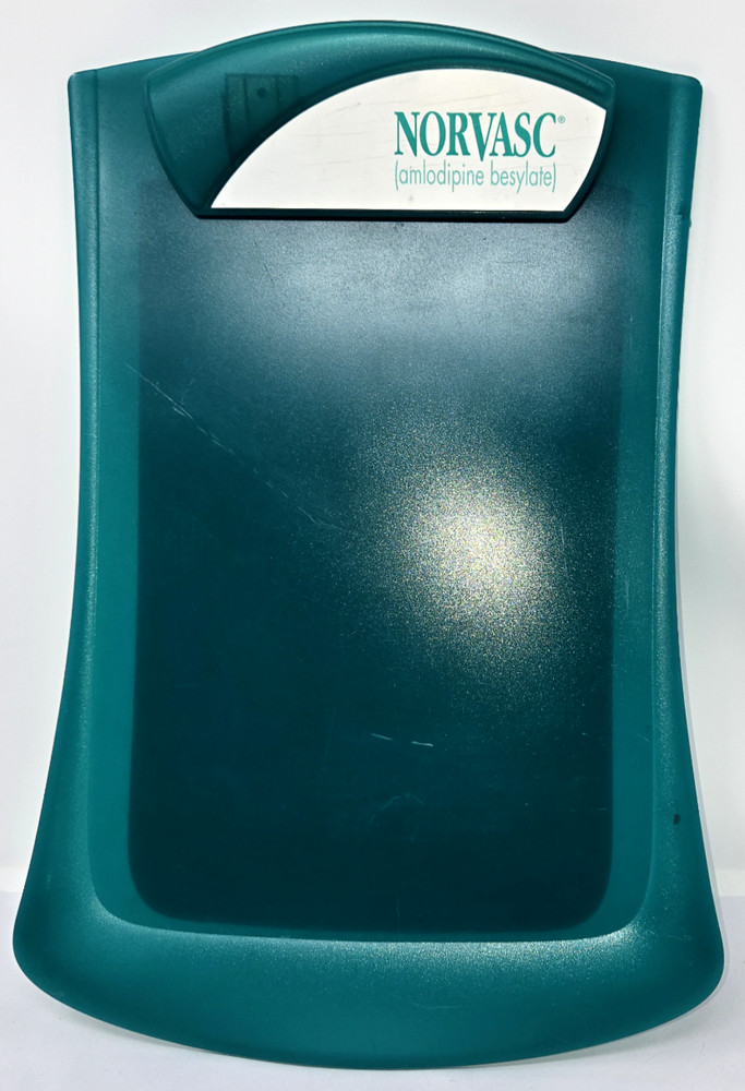 Vtg Drug Rep Advertising NORVASC Amlodipine Pharmaceutical Clipboard Pad Pfizer