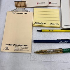 Vintage Pharmaceutical Drug Rep LOT Pens Note Pads Capoten Monistat Nubain Zanta