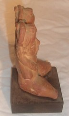 ETRAFON DUAL EMOTIONAL DISTRESS TERRACOTA FIGURE IN GOOD CONDITION