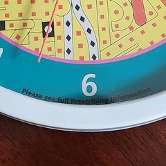 Ziac Pharmaceutical Drug Rep Promo 10″ Wall Clock Colorful Advertising- Works