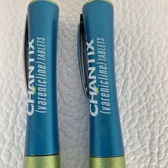 2 Drug Rep Pen Chantix Pharmaceutical Promo heavy metal original owner Excellent
