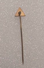 SANDOZ Pharmaceutical small vtg triangle stick pin badge LSD Albert Hofmann #2