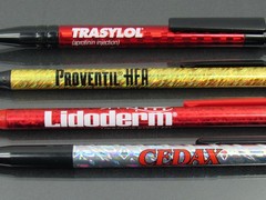 Drug Rep Lot 4 PENS Pharmaceutical Promo Advertising Sparkling & Iridescent Rare