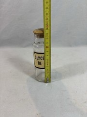 3 Antique Pharmacy / Apothecary Bottles In Blown Glass
