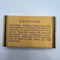 Vintage KW Cold Tablets Empty Box Morris Drug Co. Pill Cardboard