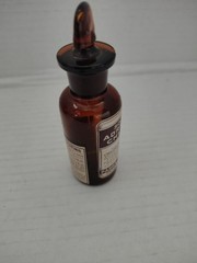 Antique Parke Davis Adrenalin Chloride Amber Glass Apothecary Medicine Bottle