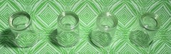 Vintage Glass Medicine Cups Lot of 4 🧪 Apothecary Pharmacy 1oz Mid Century