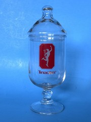 Vtg RX Glass Apothecary Jar Pharmacy Tinactin 1970s 1980s Robinhood Advertising