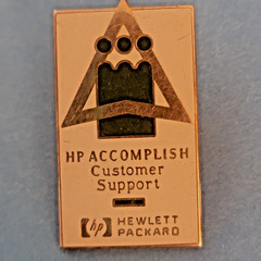 Hewlett Packard Medical Division Accomplished Customer Support Award Pin