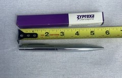 ZYPREXA Pharmaceutical DRUG REP METAL POINT PEN Heavy New In box Black Ink
