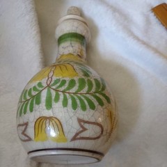 Vintage German Dinars Medicinal Bottle Natural Crackle