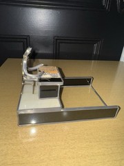 Vtg Carl Goeller Doctor Industrial Note Holder Metal Medical Sculpture Office