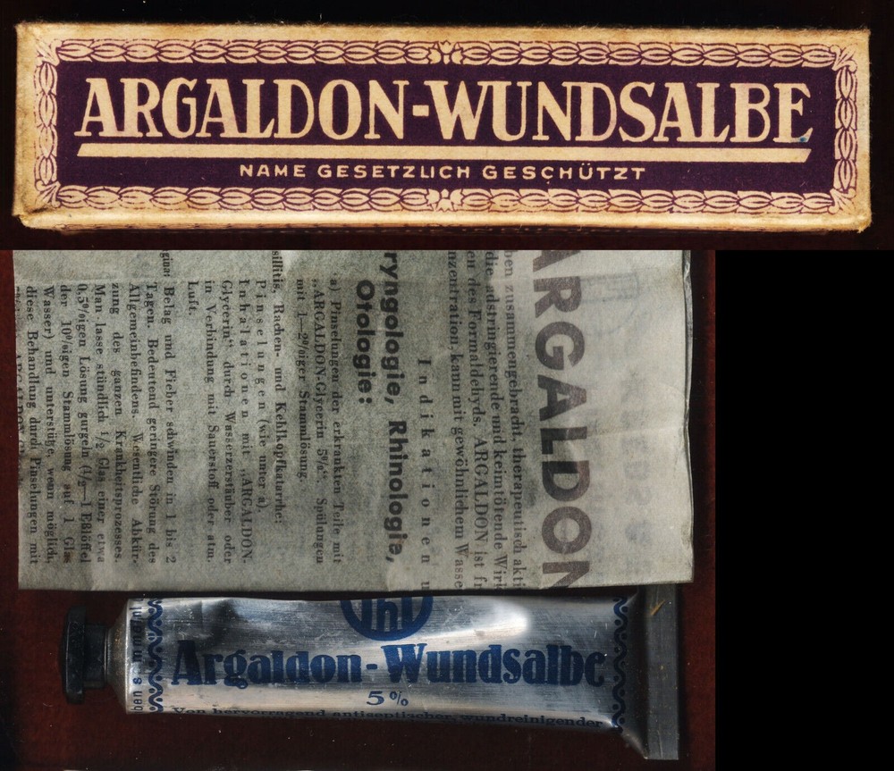 ANTIQUE medical pharm.G.M.B.H WIESBADEN „ARGALDON-WUNDSALBE“