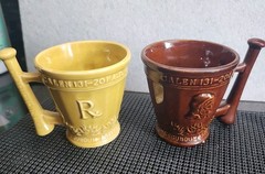 Schering Rx Galen 131-201 AD Coffee Tea Mug Cup Brown Mortar Pestle Ceramic