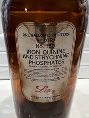 ELIXIR ELI LILLY INDIANAPOLIS Drug Store Apothecary Old One Gallon Brown Bottle