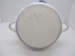 Amazing Pharmacy Apothecary Jar „Aq Mele“ Blue and White Hand Painted Deer