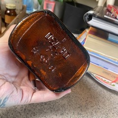 Vintage Mallinckrodt Sodium Borate Amber Glass Apothecary Bottle 1lb 1954 6.5in