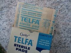 Sterile Pads Advertising Box Kendall Curity Telfa Original Content Vintage 1970s