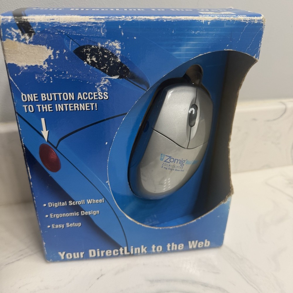 Vintage Zomig Nasal Spray Promo Computer Mouse RCG Pharmaceutical Collectible