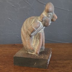 Vintage Schering Pharmaceutical Mayan Advertising Figure Asthmatic Attack