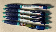 Lot of 5 BENICAR HCT Drug Rep Pharmaceutical Clip PEN White Blue Promo Gift