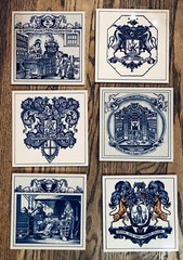 6 BURROUGHS WELLCOME Pharmacy English Pill Tiles London Apothecary DELFT holland