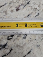 Vintage 1990 Compazine Suppository Drug Rep Ruler Pharmaceutical Medical Promo