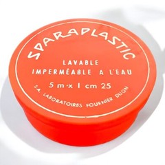 French Apothecary Tin Lid Orange Celluloid Empty Sparadrap Medical Vintage