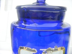 Antique Apothecary Jars cobalt blue and Green Pharmacy