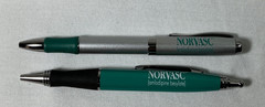Pharmaceutical Drug Rep Promo Pens: Pfizer Norvasc, Lot of 2 Metal Pens