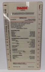 SmithKline 1973 DYRENIUM Normal Lab Values Drug Rep Advertising Ruler